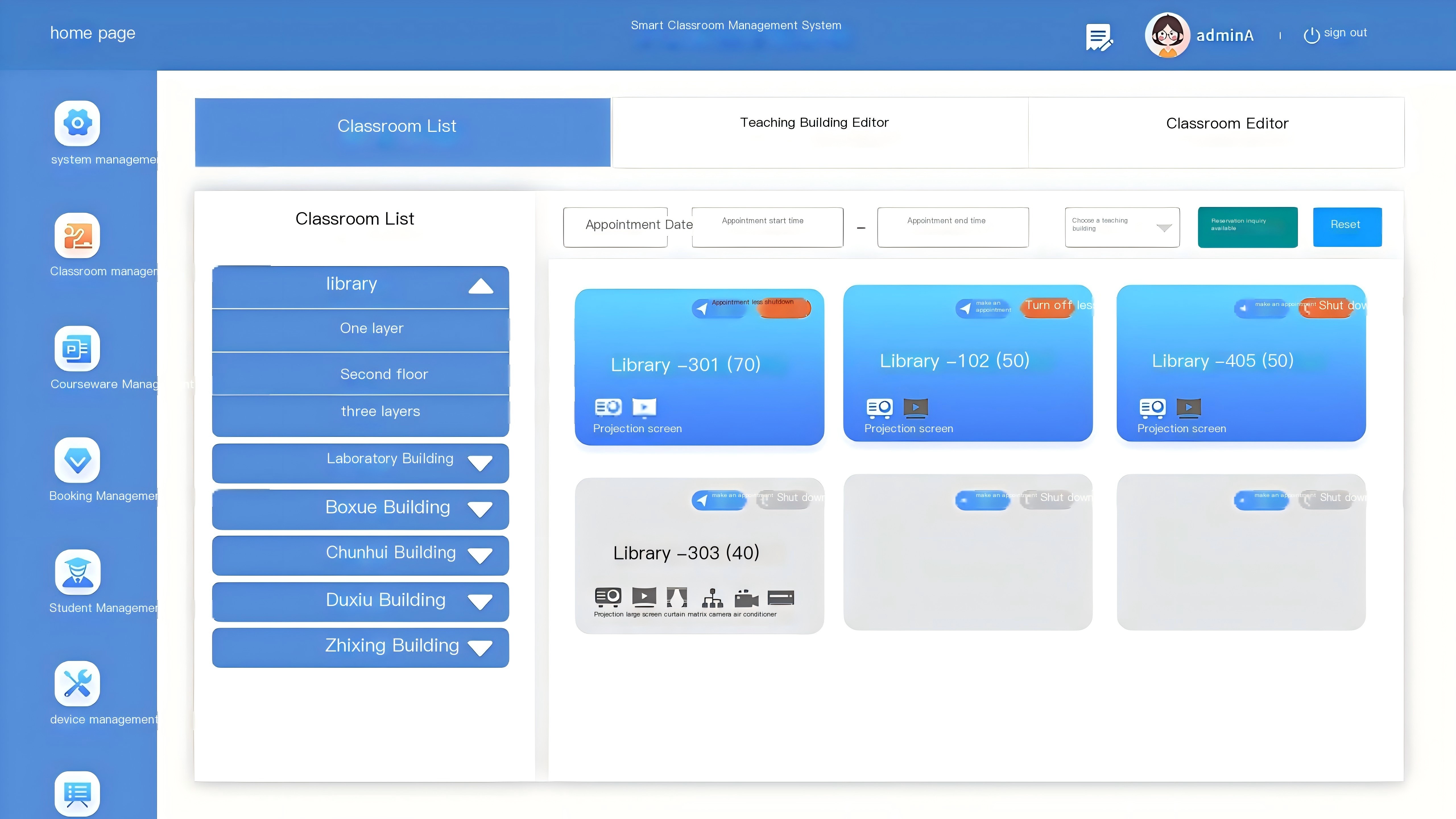Smart Classroom Intelligent Management System